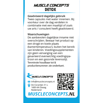 Product label detox informatie