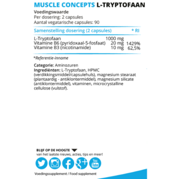 Product label L-tryptofaan ingrediënten