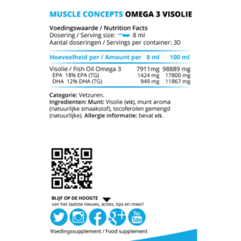 product label omega 3 visolie ingrediënten